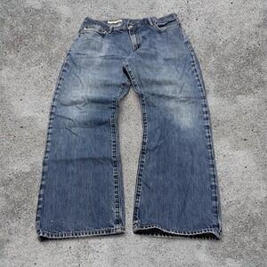 Vintage Y2K gap dark Wash faded straight jeans